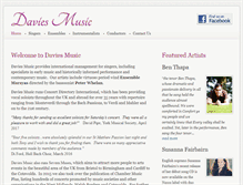 Tablet Screenshot of daviesmusic.com